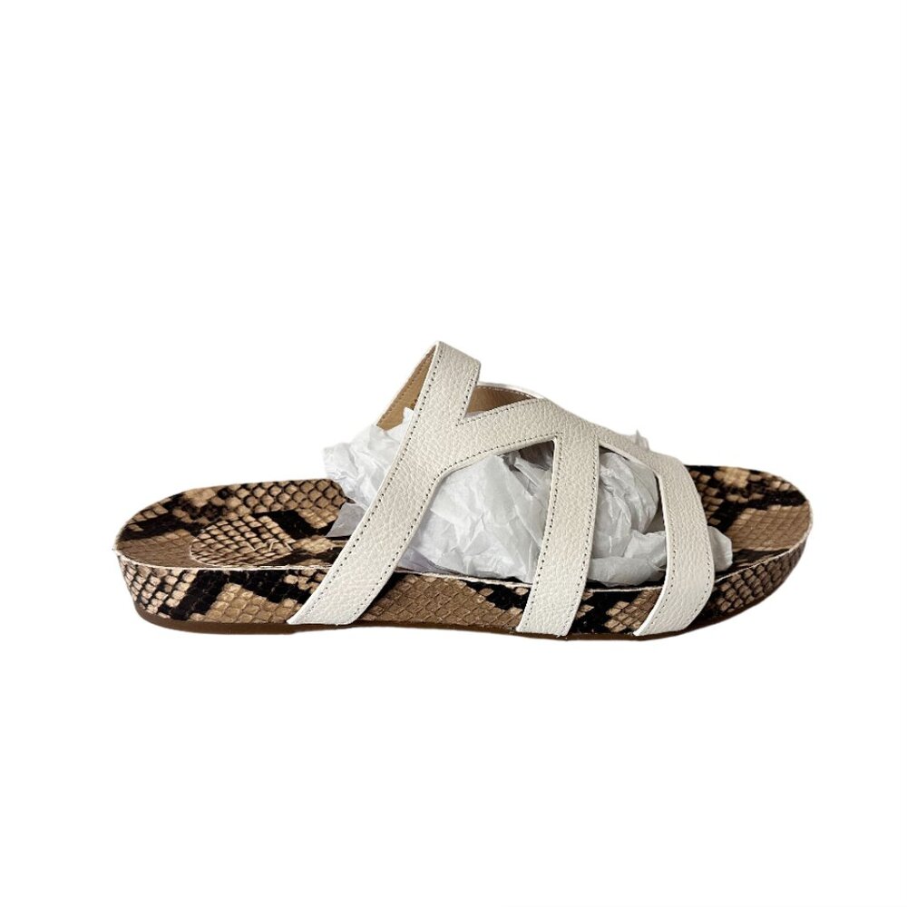 VIA SPIGA LONDA LEATHER SLIDE SANDALS
